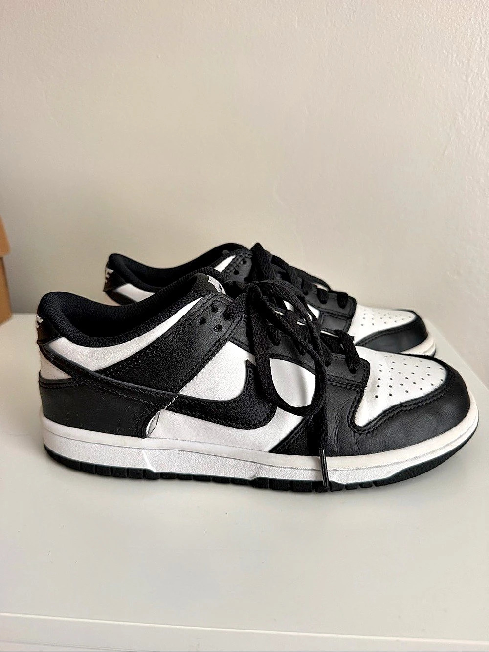 Nike Kid’s Dunk Low Retro "Panda" Black & White Sneakers